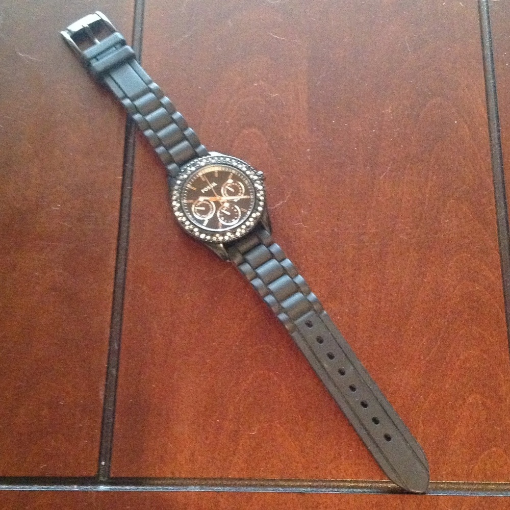 Black Fossil Watch
